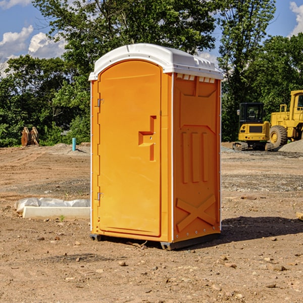 how often are the portable restrooms cleaned and serviced during a rental period in Robeline